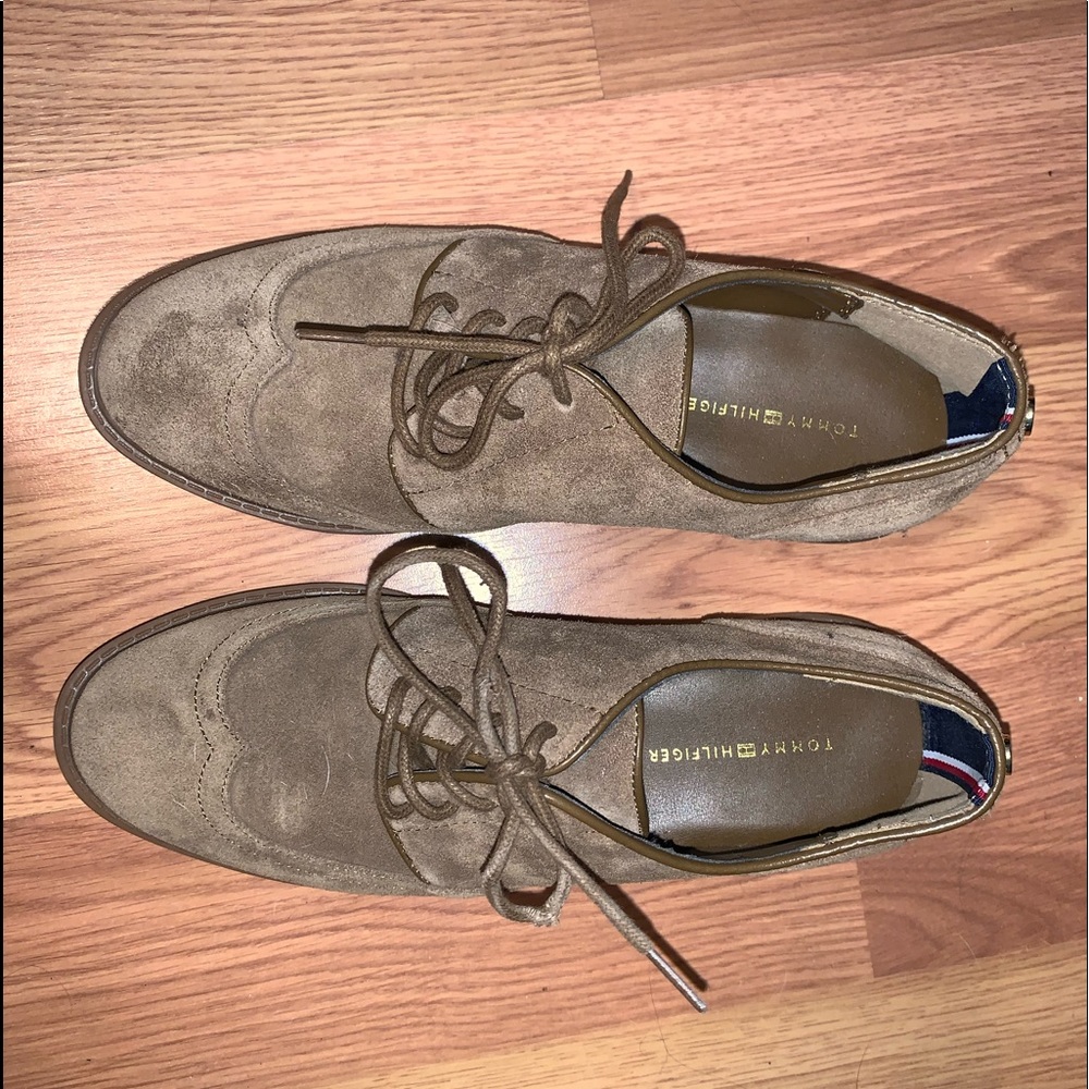 Tommy Hillfiger suede oxford leather shoes